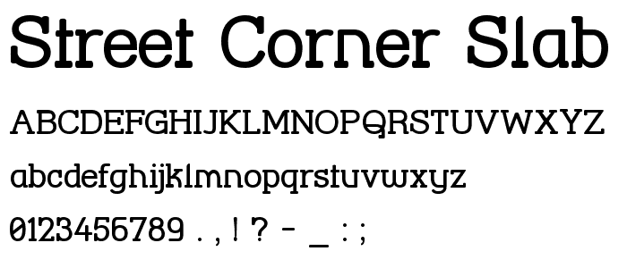 Street Corner Slab SemiBold font